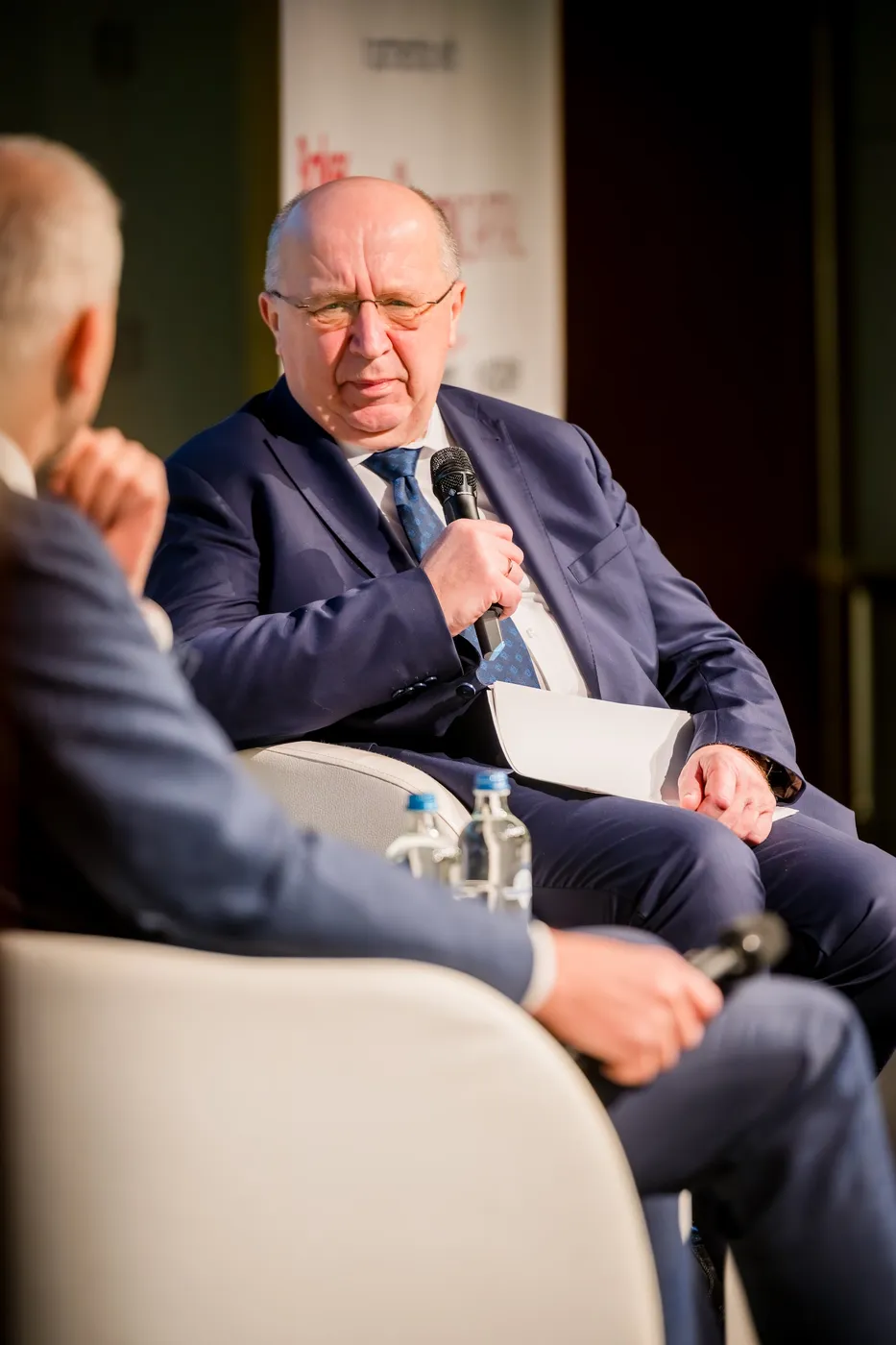 Fireside conversation on stage at the 2026 summit